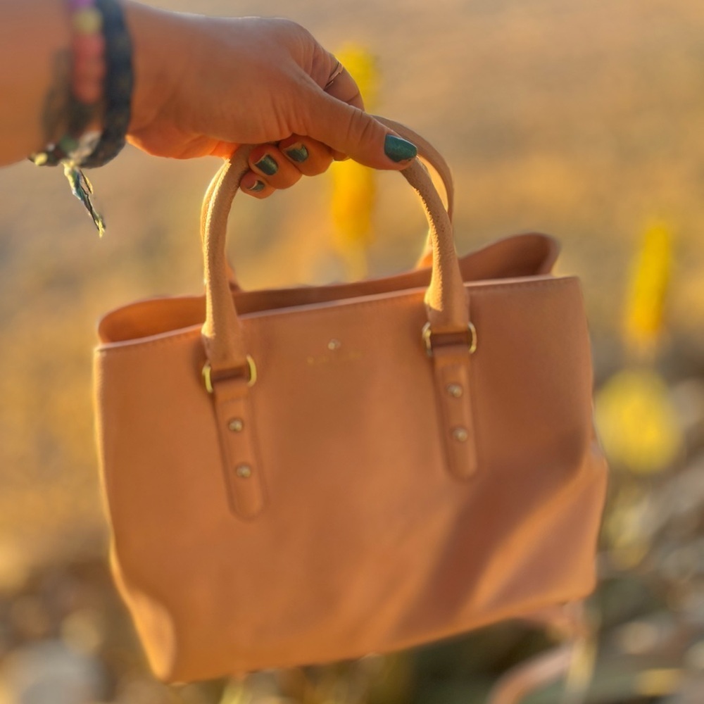 KATE SPADE | Larchmont Ave Evangelie Satchel Rose Pink Leather Shoulder Bag